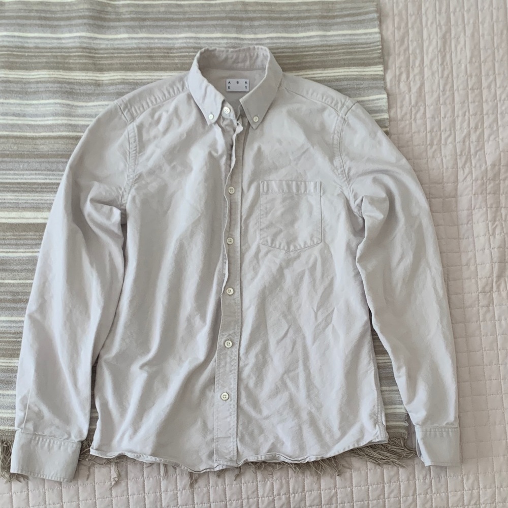 Asket Light Gray Button-Down Shirt